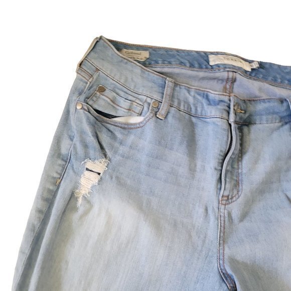 Torrid Womens Plus Size 20 Girlfriend Jeans Ripped Destruction - Picture 3 of 10